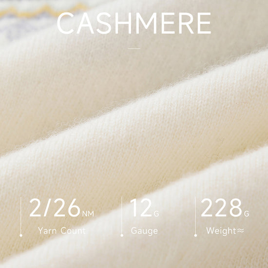 COMOBOCA 100% Cashmere Women's Fair Isle Knit Sweater