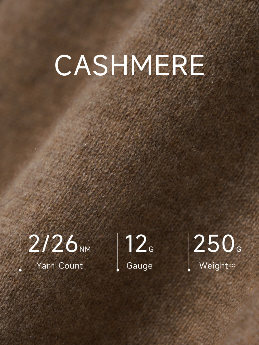 COMOBOCA 100% Cashmere Men's Mock Neck Knit Sweater