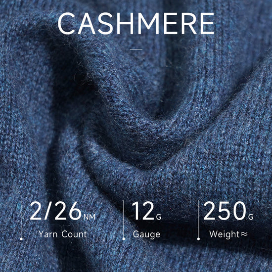 COMOBOCA 100% Cashmere Men's Mock Neck Knit Sweater