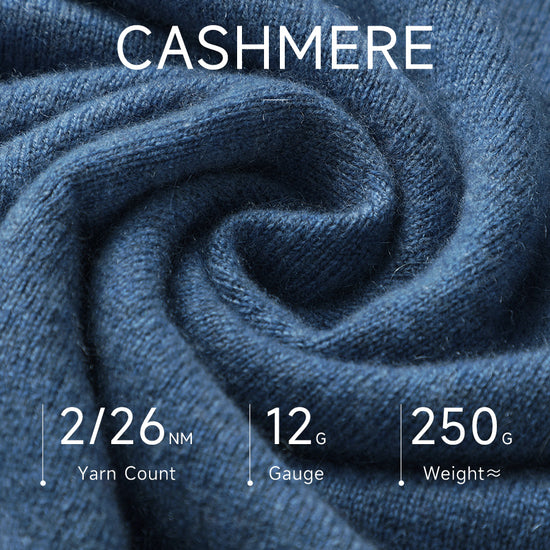 COMOBOCA 100% Cashmere Men's Mock Neck Knit Sweater