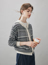 100% Cashmere Women's Fair Isle Double Zip Hoodie