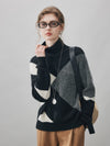 100% Cashmere Women's Geometric Turtleneck Sweater